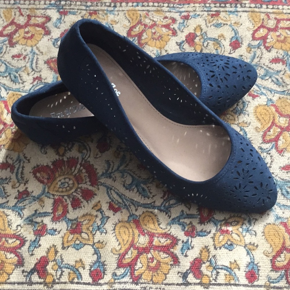 Navy Ballet Flats